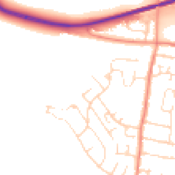 Daytime road noise heatmap for NG16 4GB