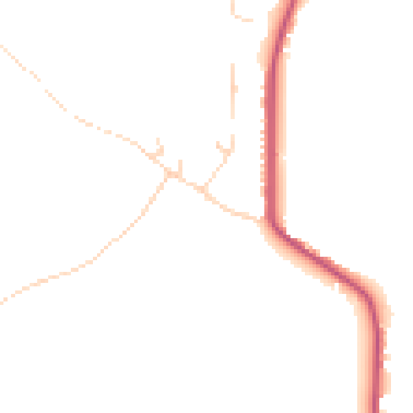 Daytime road noise heatmap for NG16 5AG