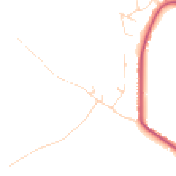Daytime road noise heatmap for NG16 5BF