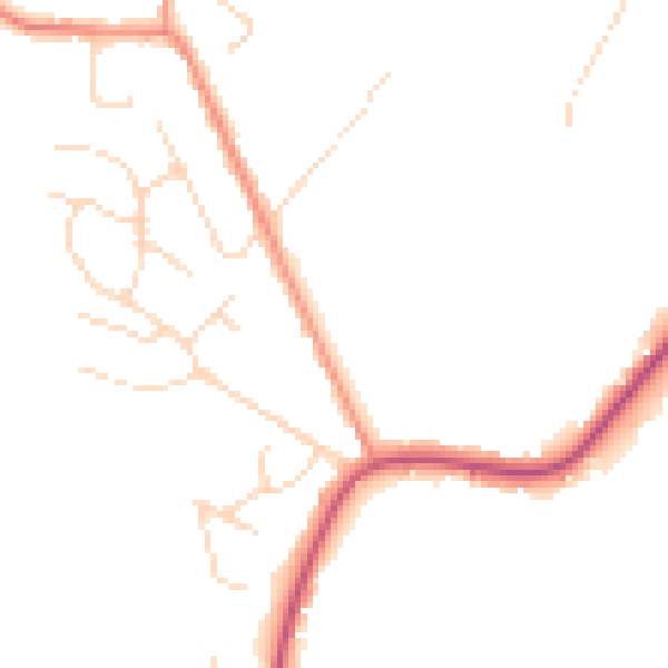 Daytime road noise heatmap for NG16 5BX