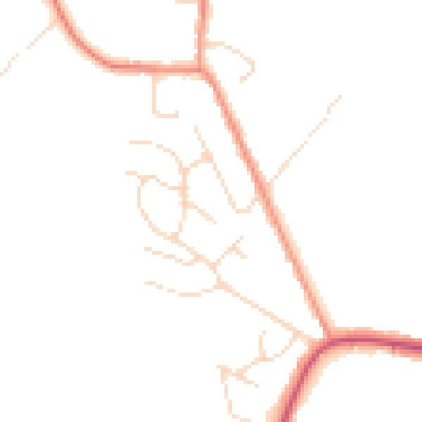 Daytime road noise heatmap for NG16 5DB