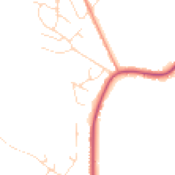 Daytime road noise heatmap for NG16 5DF