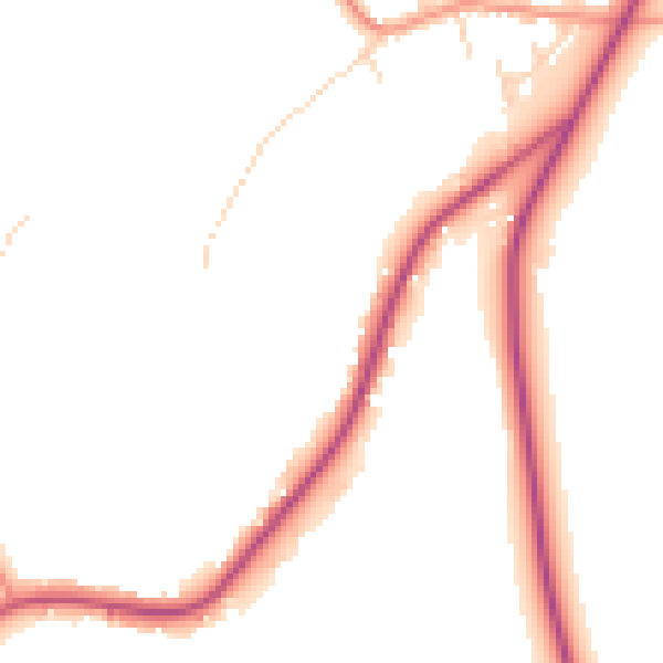Daytime road noise heatmap for NG16 5DW