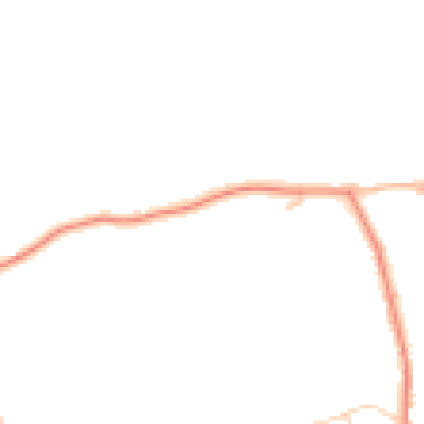 Daytime road noise heatmap for NG16 5HF
