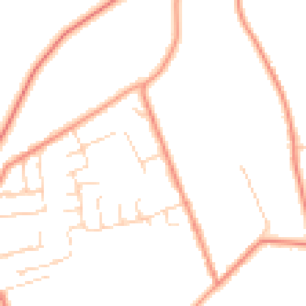 Daytime road noise heatmap for NG16 5JE