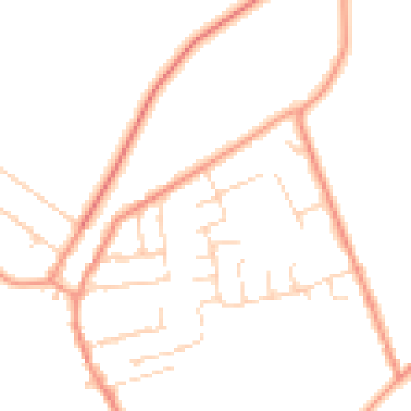 Daytime road noise heatmap for NG16 5JH