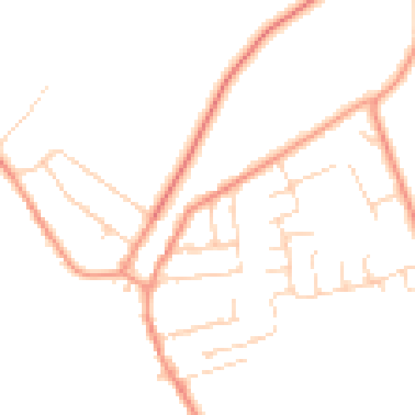 Daytime road noise heatmap for NG16 5JJ
