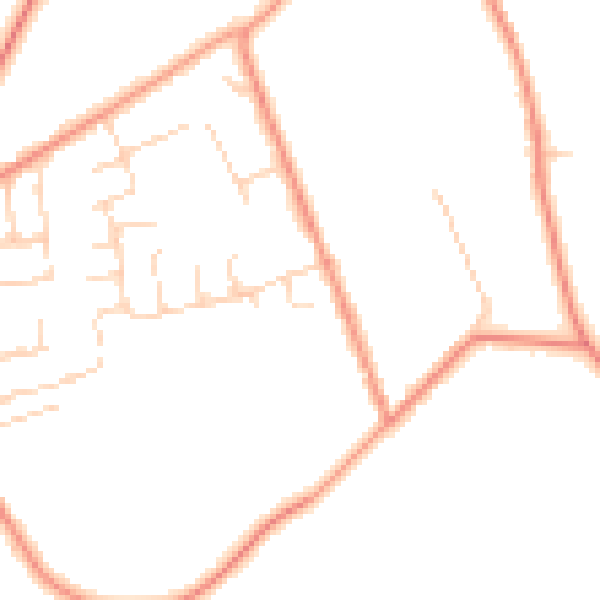 Daytime road noise heatmap for NG16 5JR