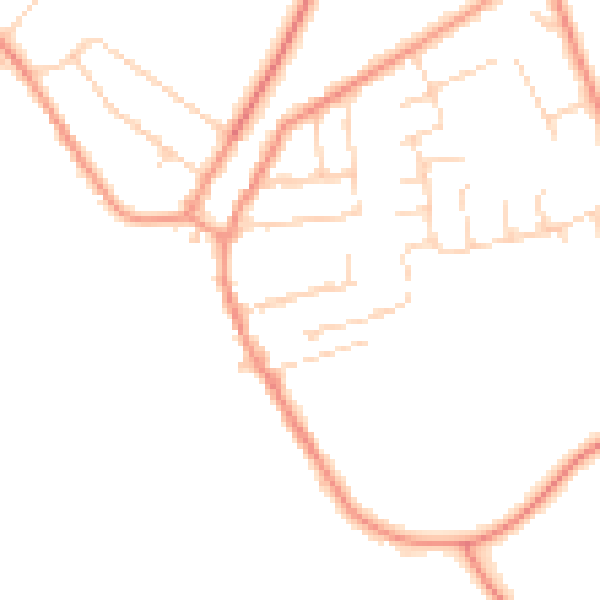 Daytime road noise heatmap for NG16 5JY