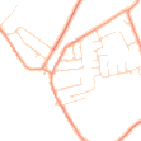 Daytime road noise heatmap for NG16 5JZ