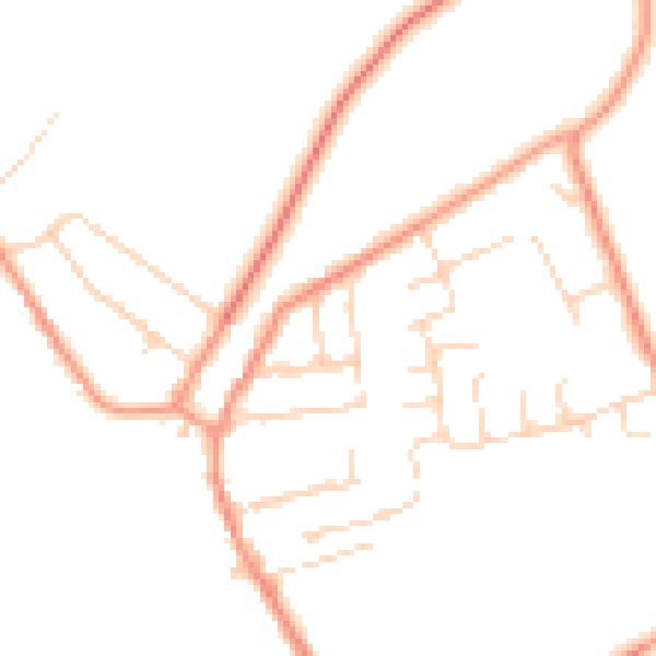 Daytime road noise heatmap for NG16 5LB