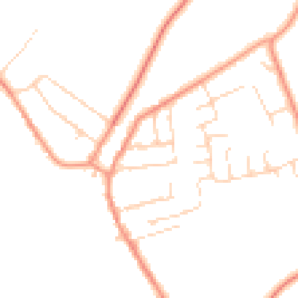 Daytime road noise heatmap for NG16 5LD