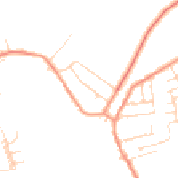 Daytime road noise heatmap for NG16 5LG