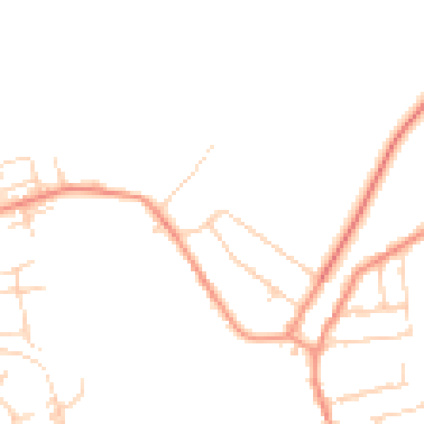 Daytime road noise heatmap for NG16 5LH