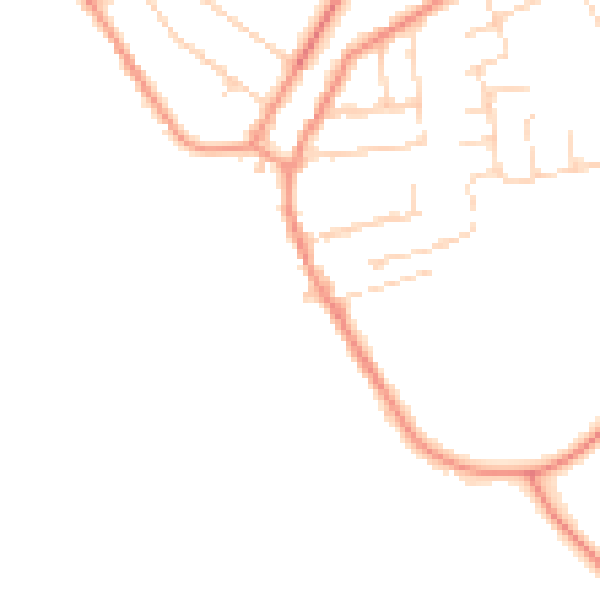 Daytime road noise heatmap for NG16 5LN