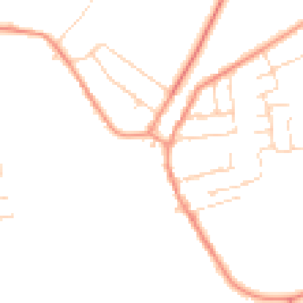 Daytime road noise heatmap for NG16 5LX