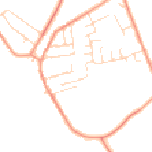 Daytime road noise heatmap for NG16 5LZ