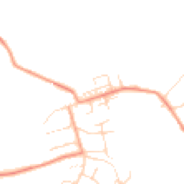 Daytime road noise heatmap for NG16 5NB