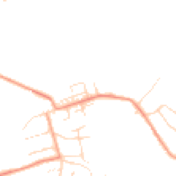 Daytime road noise heatmap for NG16 5ND