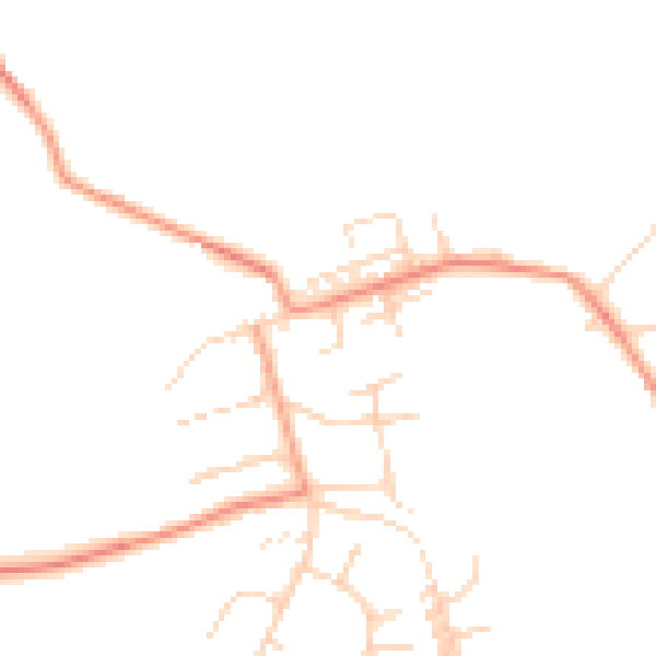 Daytime road noise heatmap for NG16 5NG