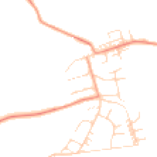 Daytime road noise heatmap for NG16 5NJ
