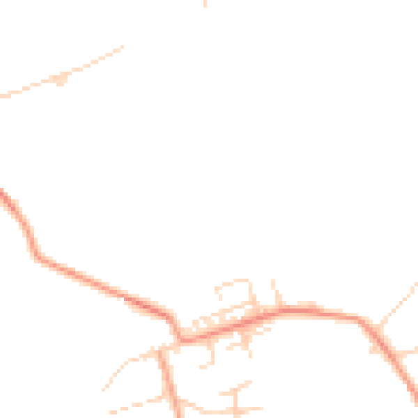 Daytime road noise heatmap for NG16 5NW