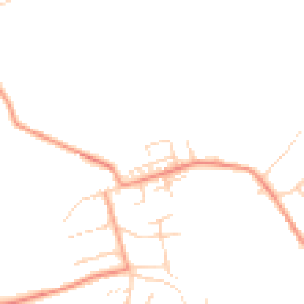 Daytime road noise heatmap for NG16 5NZ