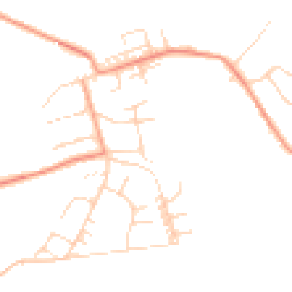 Daytime road noise heatmap for NG16 5PY