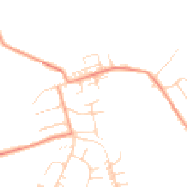 Daytime road noise heatmap for NG16 5QB
