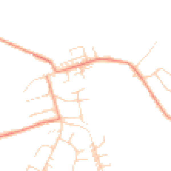 Daytime road noise heatmap for NG16 5QD