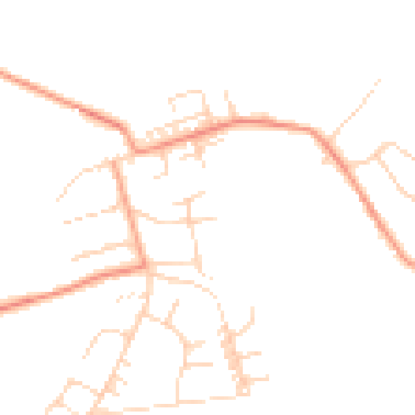 Daytime road noise heatmap for NG16 5QE