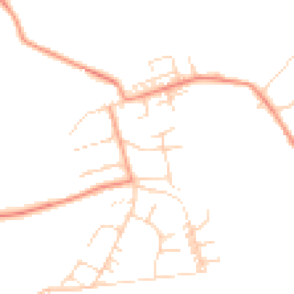 Daytime road noise heatmap for NG16 5QF