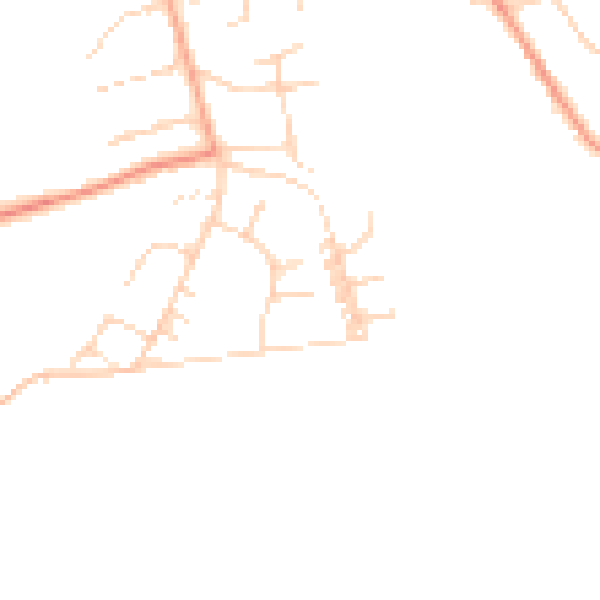 Daytime road noise heatmap for NG16 5QJ