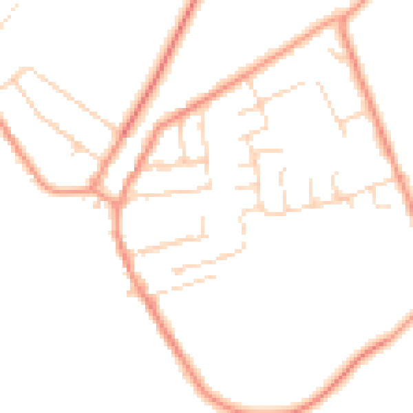 Daytime road noise heatmap for NG16 5QL