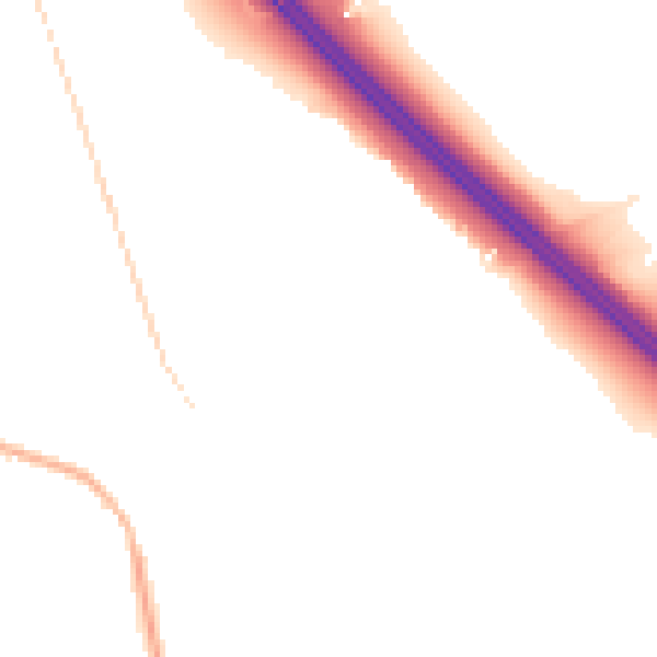Night-time road noise heatmap for NG16 6AJ