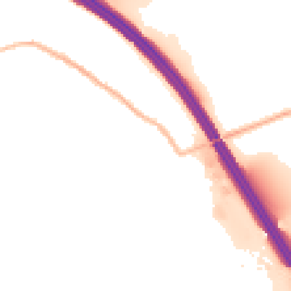 Night-time road noise heatmap for NG16 6HB