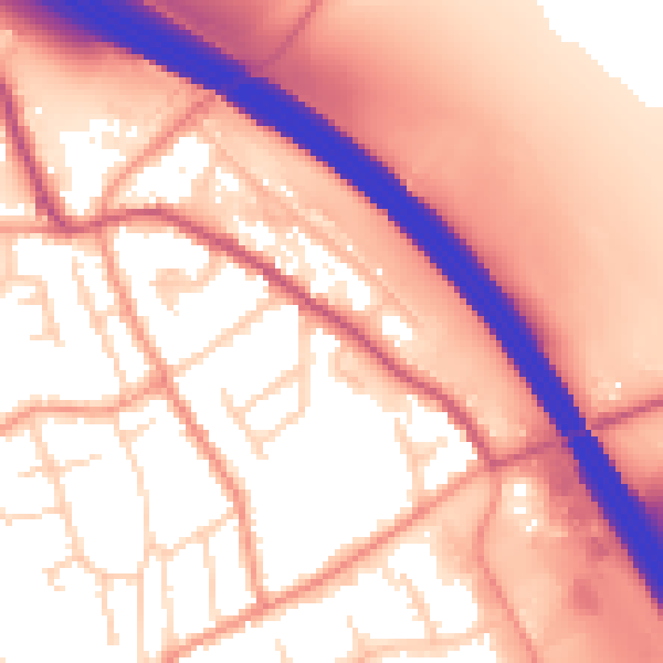 Daytime road noise heatmap for NG16 6HJ