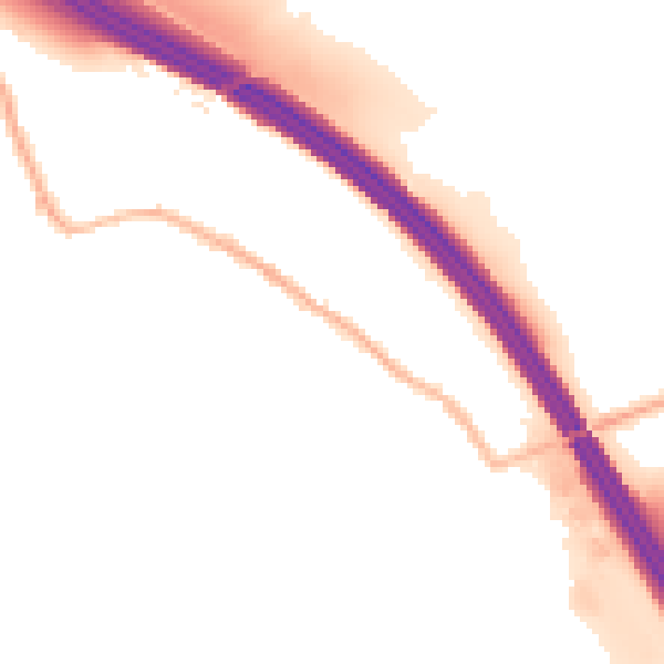 Night-time road noise heatmap for NG16 6HJ