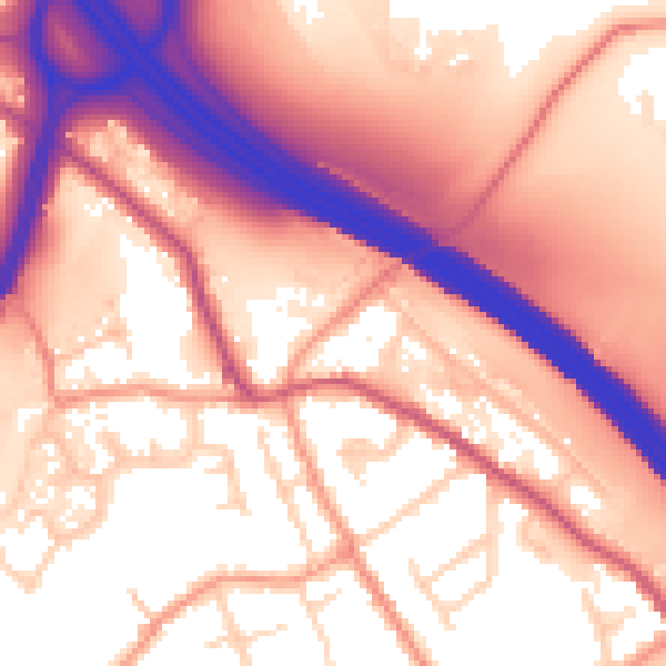 Daytime road noise heatmap for NG16 6JX