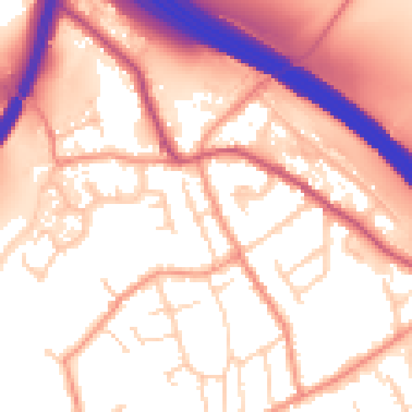 Daytime road noise heatmap for NG16 6NJ