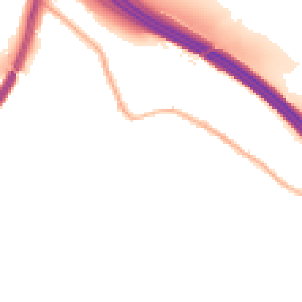 Night-time road noise heatmap for NG16 6NJ