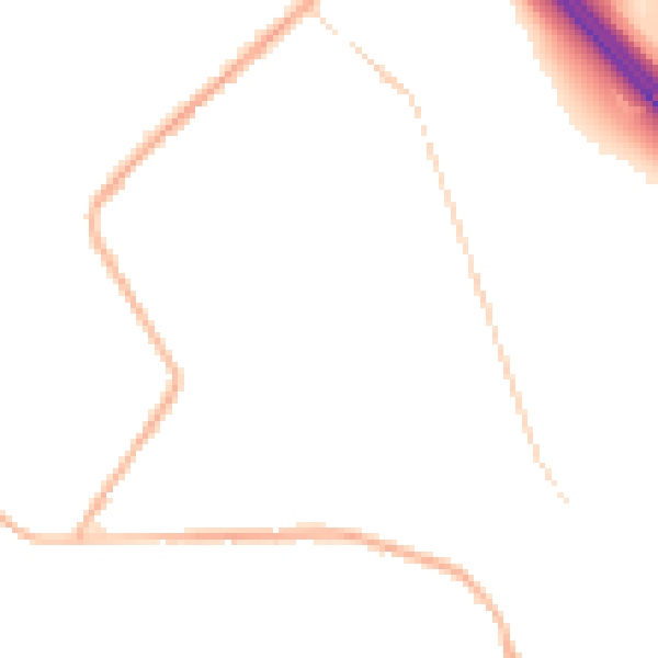 Night-time road noise heatmap for NG16 6QS