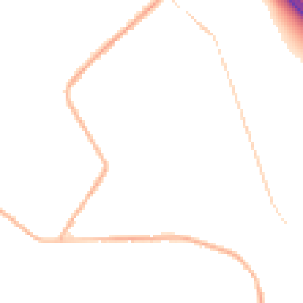 Night-time road noise heatmap for NG16 6QT