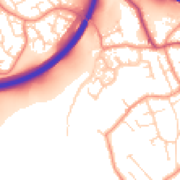Daytime road noise heatmap for NG16 6RB