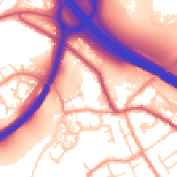 Daytime road noise heatmap for NG16 6SD