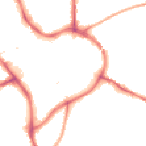 Night-time road noise heatmap for NG18 1AE