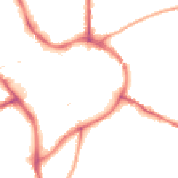Night-time road noise heatmap for NG18 1AF
