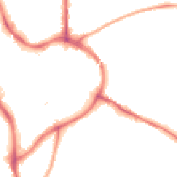 Night-time road noise heatmap for NG18 1AL