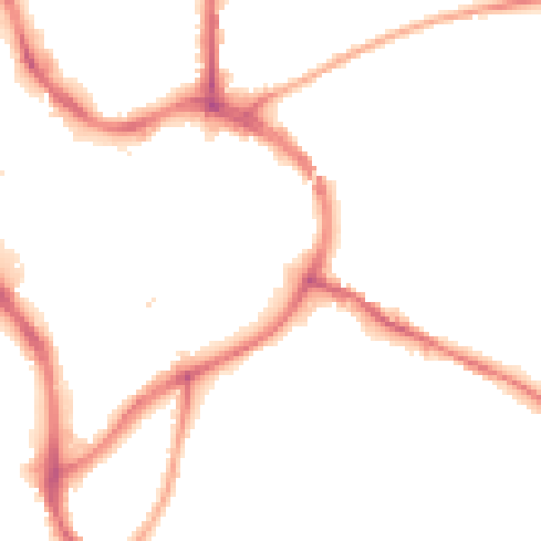 Night-time road noise heatmap for NG18 1AN