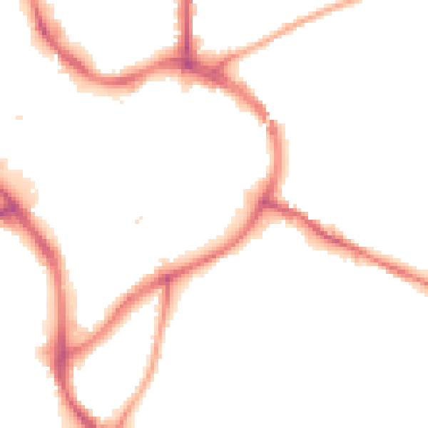 Night-time road noise heatmap for NG18 1AP